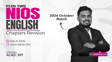 PLUS TWO NIOS ENGLISH 2024 October Exam  | natdemy