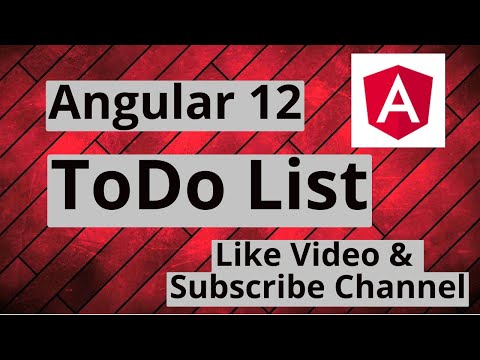 #15 Angular12 ToDo List | ToDo List in Angular