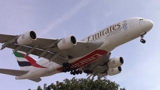 Emirates Airbus A380-800 [A6-EOC] landing at Los Angeles (LAX/KLAX)