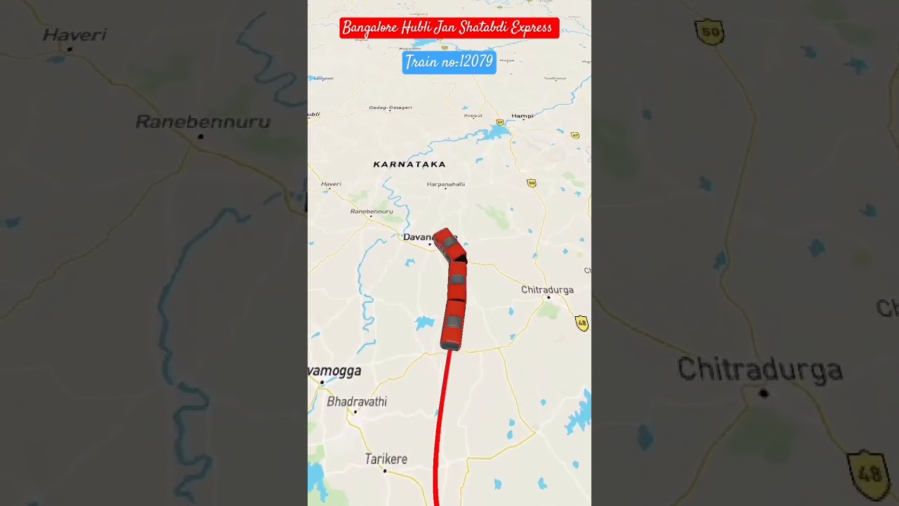 Ksr Bengaluru Hubli Jan Shatabdi Express Train route map Train no 