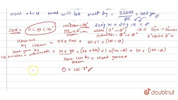 Determine the final result when 200g of water and 20 g of ice at `0^C` are in a calorimeter havi...