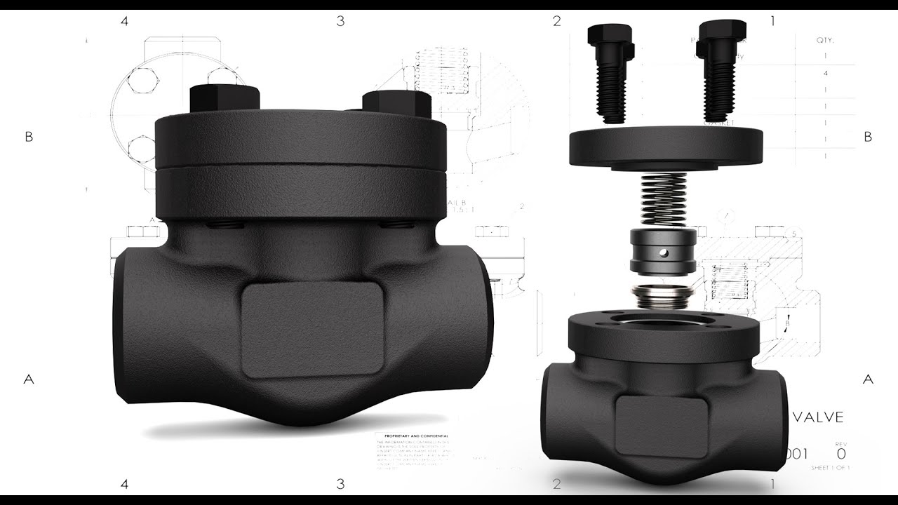 SolidWorks Tutorial #59: Piston Check Valve Assembly - YouTube