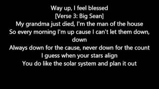 Video thumbnail of "Big Sean -  Blessings  Feat.  Drake & Kanye West (Lyrics)"