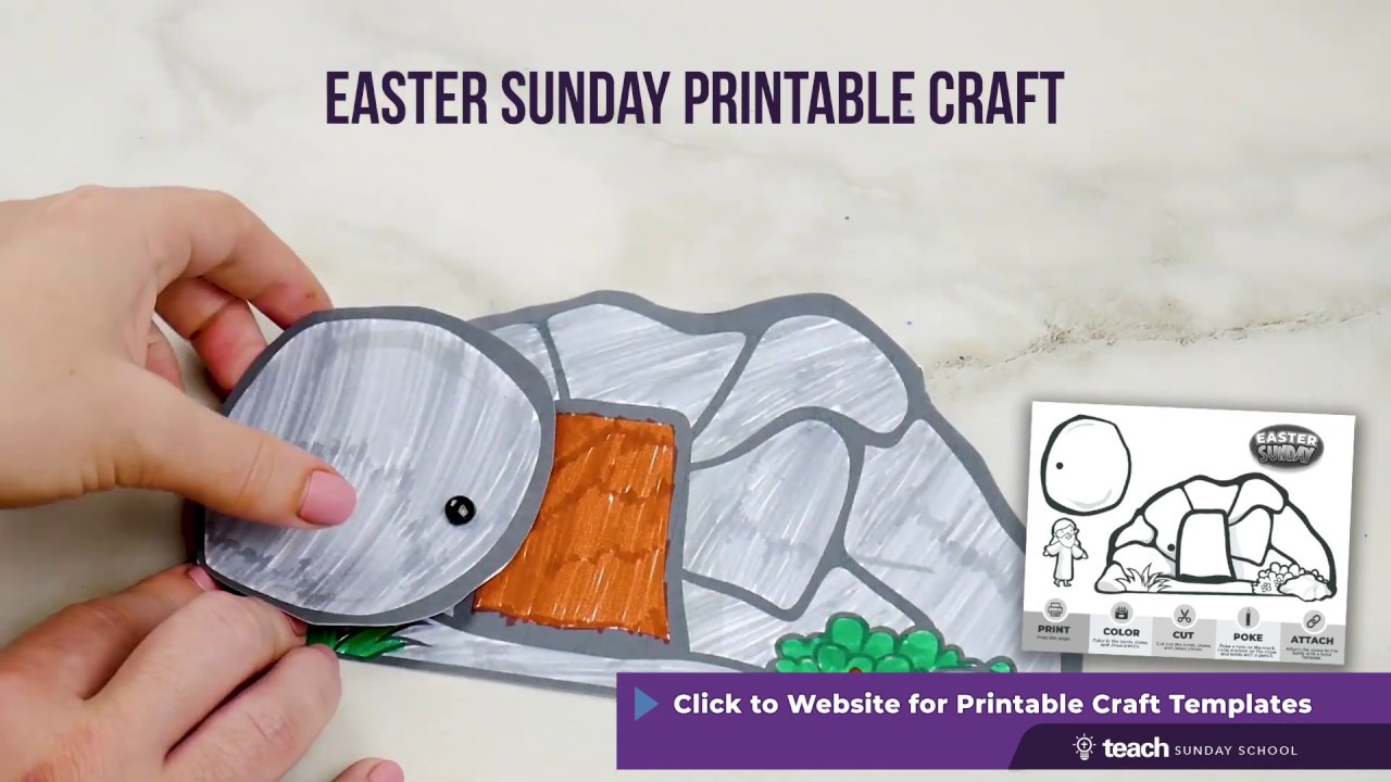 Printable Easter Craft For Kids The Empty Tomb YouTube