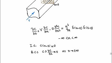 Lecture 15 Part 2- Find Concentration of Tracer Discharge, Advection Diffusion via Fourier Transform