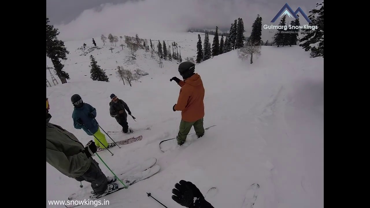 A perfect powder day in gulmarg ski resort.