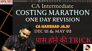 CA Inter Costing Marathon || Costing Marathon || Revision || CA || CMA || Cost & Management || 2021