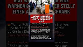 AMT WILL 4.000€ FÜR EINE WARNBAKE — ANWOHNER STELLT EINEN ALTEN KÜHLSCHRANK AUF! 🧊
