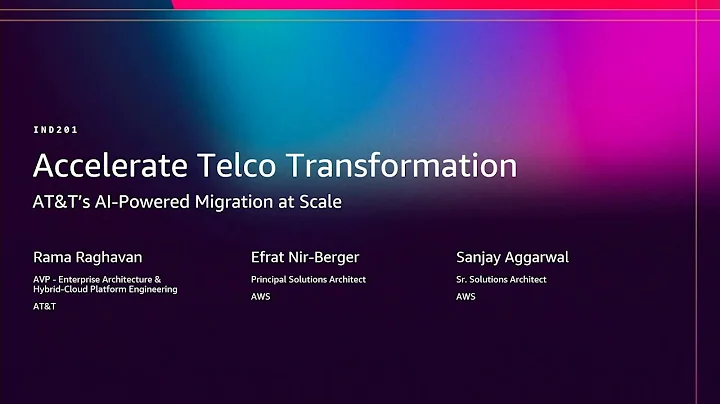 AWS re:Invent 2025 - Accelerate Telco Transformation: AT&T's AI-Powered Migration at Scale (IND201)