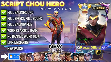 Script Chou Hero - Dawning Stars No Password | Full Effect Voice | Patch Terbaru