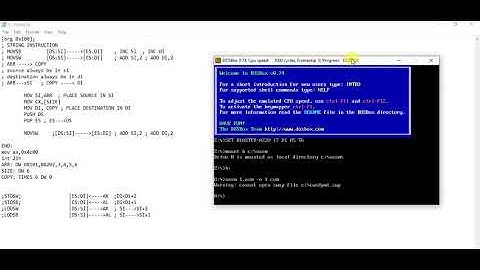 String Instruction 3: MOVSB/W
