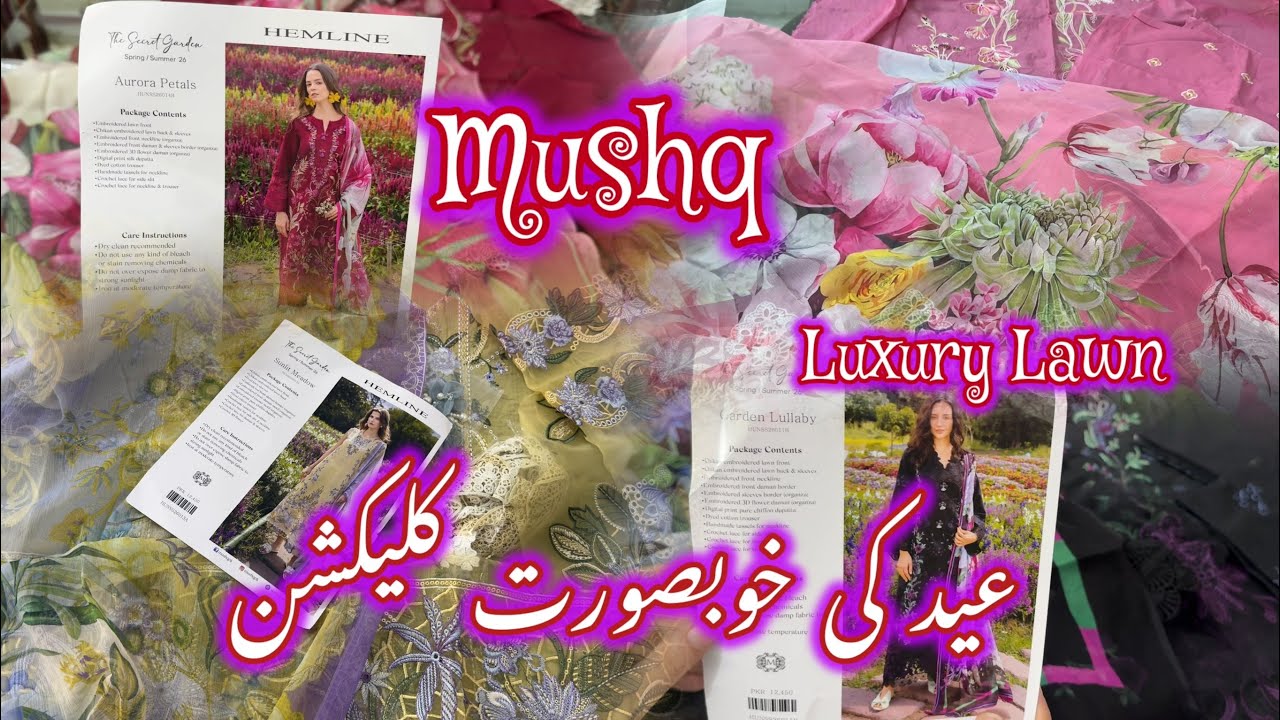 Mushq The Secret Garden Lawn Collection’26 || Mushq New Lawn Collection 2026 / Shopping Haul #mushq