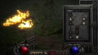 Diablo 2 Reincarnated: Projectile skill investment effect on firestorm projectiles