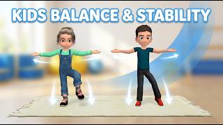 kids balance stability 20 min confident movement