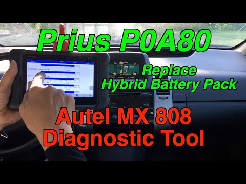 Autel MX808 डायग्नोस्टिक टूल स्कैनिंग प्रियस हाइब्रिड बैटरी कोड P0A80
