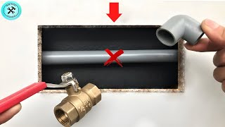 If you are not a Plumber you should watch this video!Install stop valve for pvc pipes in tight space