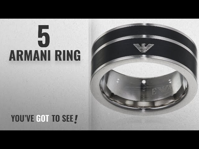 Top Armani Emporio Ring Ring Stainless YouTube [2018]: Steel - EGS2032040 Men\'s Armani 10
