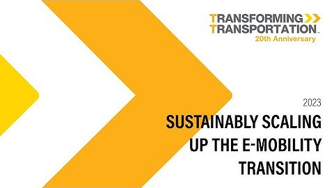 Session 1 - Sustainably Scaling up the E-Mobility Transition | #TTDC23