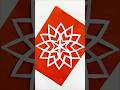 Paper Cutting Craft || Snowflake Design #shorts #shortsvideo #papercutting