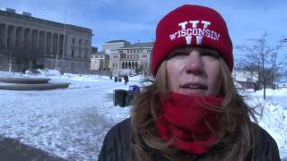 UW students, faculty protest UW-System cuts on Valentine's Day | The Badger Herald