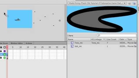 Flash CS6 Tutorial 28 Submarine GamePart 3