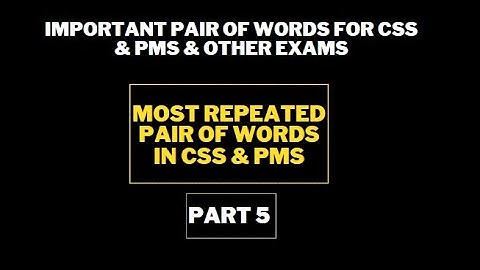 MOST REPEATED PAIR OF WORDS FROM #CSS #PMS #SPSC #KPPSC