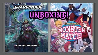 Monster Match Unboxing + Starfinder 2 GM Screen | Paizo Haul @WisdomCheck