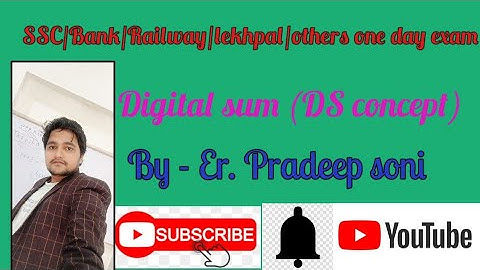 up lekhpal 2020 Digital sum( DS concept) SSC/bank /railway/others one day exam