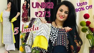 Affordable  Amazon Kurti Haul Under ₹ 275 Only | Daily Wear Kurta Collection