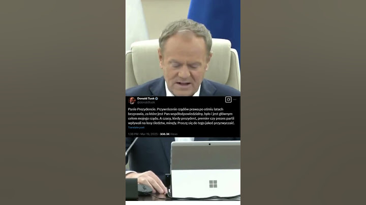 Donald Tusk odpowiedział Andrzejowi Dudzie