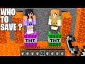 What LIGHT TNT to save APHMAU vs GIRL in Minecraft ? SAVED ONLY ONE !
