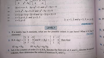 RD SHARMA EX4.1 MATRICES Q1 TO Q21 SOLUTIONS OF CHAPTER 4 CLASS 12