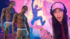 JE RÉAGIS AU CONCERT DE TRAVIS SCOTT SUR FORTNITE