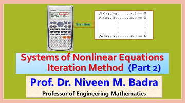 Systems Nonlinear Iteration Method- Solving Using Calculator