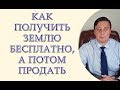 Как получить землю бесплатно, а потом продать