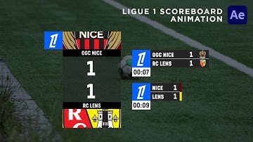Ligue 1 Scoreboard Animation - After Effects Template