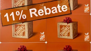HOME DEPOT 11% Off Rebate