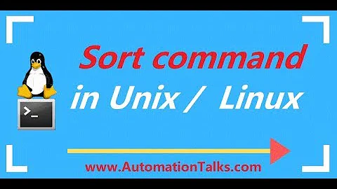 Unix For Testers - 24-  Sort command in unix or linux