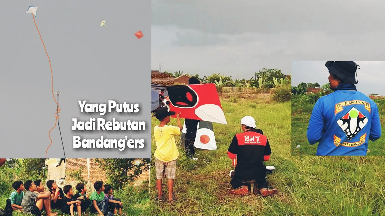 Adu Layangan Gede Sore Hari, Gibrig Kulit vs Gibrig Ring Makin Seru