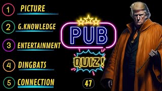 Pub Quiz Showdown: Test Your Knowledge! Pub Quiz 5 Rounds. No 47