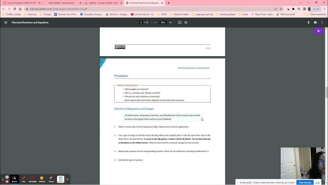 LABFLOW Chemical Reactions and Equations Video YouTube