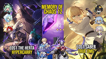 E0S1 The Herta Hypercarry & E0S1 Saber TruE Dmg | Memory Of Chaos 12 | Honkai Star Rail 3.6