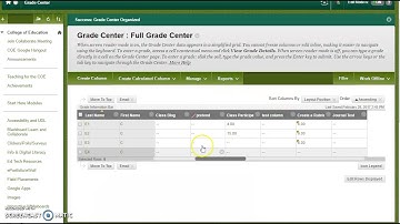 Blackboard Grade Center