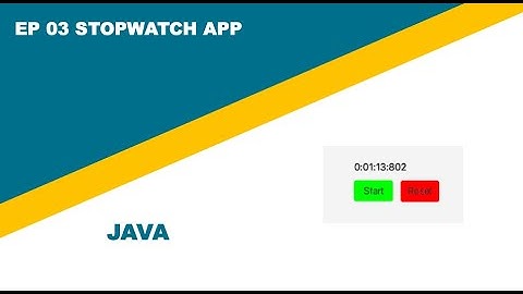 Java Stopwatch App