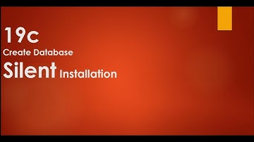 Oracle 19c Silent Installation on Windows Server19