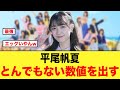 【流石】平尾帆夏、とんでもない数値を叩き出す【日向坂46】