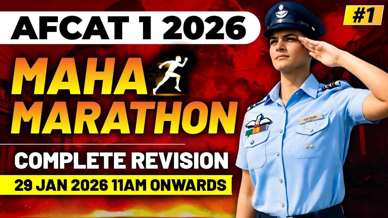 AFCAT 1 2026 | Maha Marathon | Complete Revision | Most Important Questions | Fully Solved | Part 1