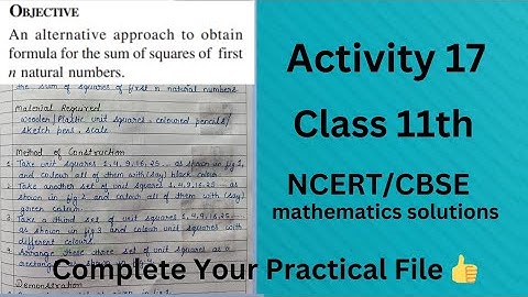 Maths Lab Activity 17 Class 11 // Maths Practical// Class 11 Maths Activity Solution// CBSE board