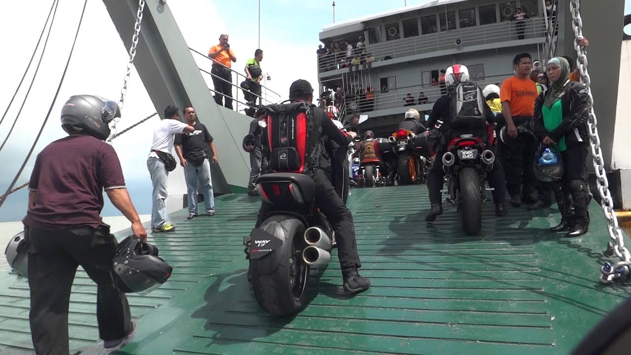 Boarding ferry to Langkawi - YouTube