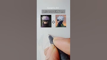 Kakashi + Gojo drawing with name | Soren